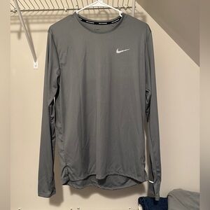 Nike Gray Long Sleeve Running Shirt